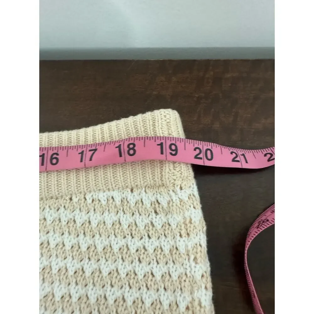 Future Collective Collab Cream/White Crochet Mini Skirt Checkered XXL, NWT